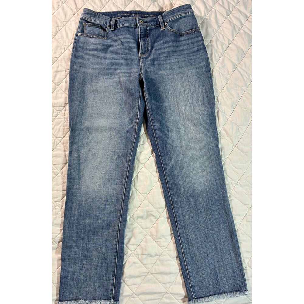 Chico's So Slimming Girlfriend Slim Ankle Jeans – Raw Hem Edition